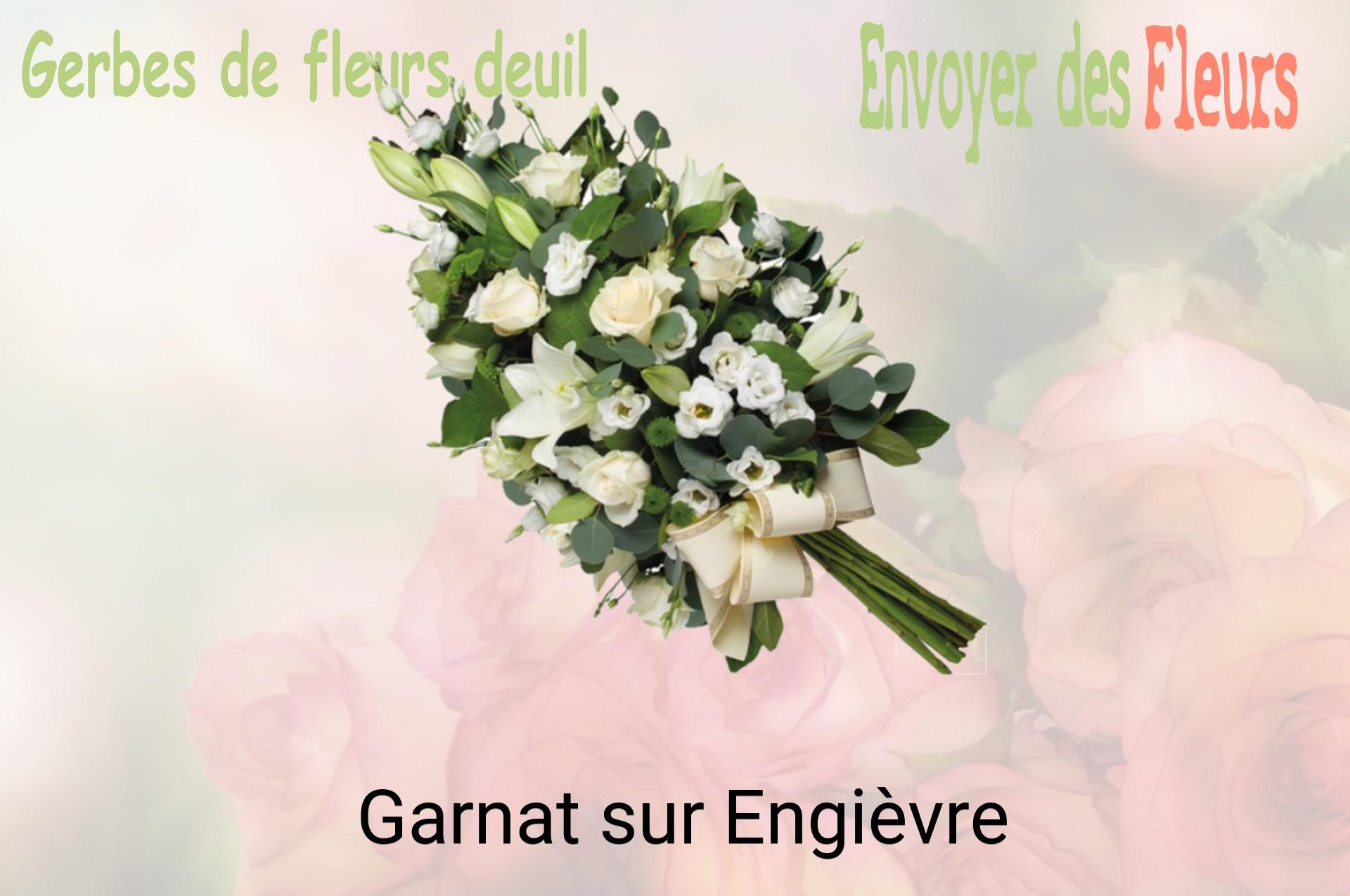 Gerbe de fleurs de deuil livrée à Garnat-sur-Engièvre